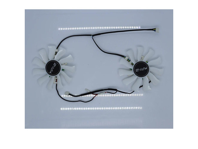 Graphics card fan, VGA graphics card cooler, suitable for KFA2 GTX 1080Ti EX, suitable for 1080Ti EXOC 11GB, white, 2 units/set, T129215SU