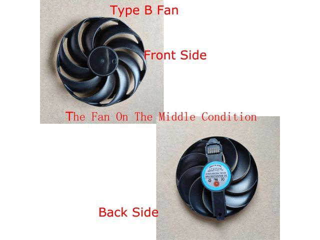 (1Pcs Fan B) GPU cooler fan for Sapphire RX 6700XT 6800 6800XT 6900XT 6700 6800 6900 XT, model numbers FDC10U12D-C and FDC10H12D9-C.