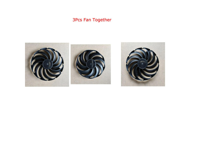 (3 fans) GPU cooler fans for Sapphire RX 6700XT, 6800, 6800XT, 6900XT, 6700, 6800, and 6900XT, models FDC10U12D-C and FDC10H12D9-C.