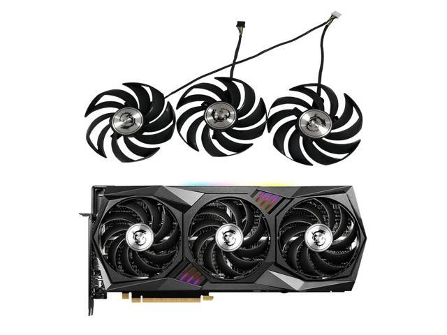 (S12HH A Fan) PLD09210S12HH, PLD09210B12HH, graphics card cooling fan, suitable for RTX 3070 3080 3090 Ti X TRIO SUPRIM-X, GPU cooling.