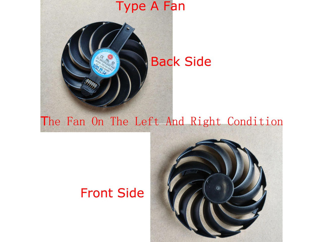 (1 Fan A) GPU cooler fan for Sapphire RX 6700XT 6800 6800XT 6900XT 6700 6800 6900 XT, model FDC10U12D-C and FDC10H12D9-C.