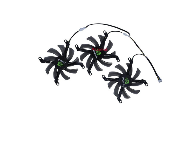 Graphics card fan, VGA graphics card cooler, 3 units/set, T129215SU, suitable for RTX 2080 Ti.
