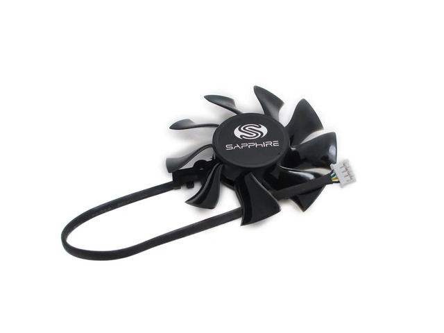 75mm 4-pin 4-wire FD8015U12D VGA GPU fan, suitable for Sapphire HD5850, HD4860, HD6850, and HD4870 graphics card cooling.