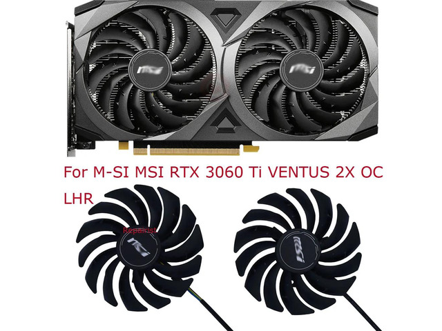 Graphics card fan, GPU VGA cooler, PLD10010S12HH, 2 units/set, suitable for RTX 3050 3070 RTX3060 RTX3060Ti VENTUS 2X
