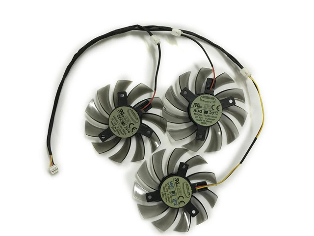 T128010SM B, GTX 970 GPU cooling fan for GV-R787OC-2GD, GV-R787WF3, GV-R927XOC, and GTX 970 Windforce G1.