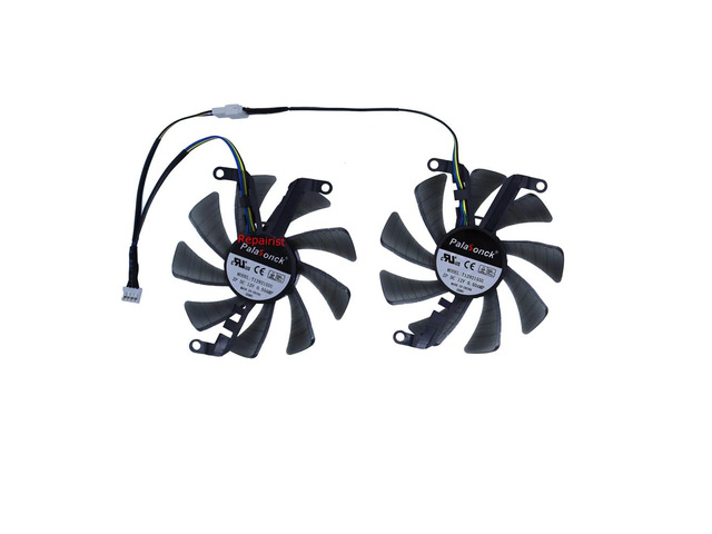 2 pieces/set, T129215SU, graphics card fan, VGA cooler, suitable for RTX 2060 one-click overclocking version, suitable for GTX 1660 Snapdragon version