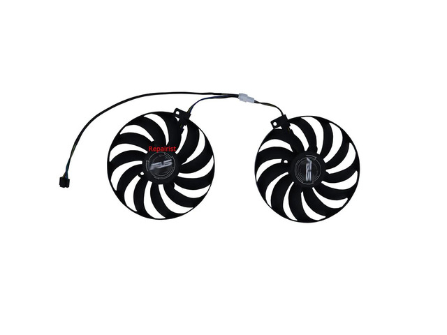 2 units/set, T129215SU, 4-pin, VGA heatsink, graphics card fan, suitable for RX 5600XT 5700 5700 XT EVO OC, replaceable with FDC10U12S9-C...