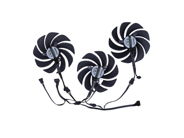 Graphics card cooling fans for RTX 4080 16GB EAGLE OC GV-N4080EAGLE 4090, model GAH3S2U, 3-piece set, PLD10020S12H