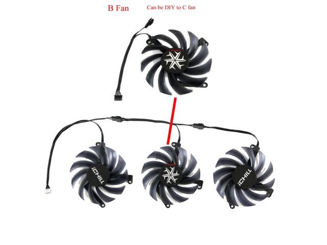 (1 B FAN) 85mm CF-12915S fan for INNO3D RTX 3070 3070Ti 3080 3080Ti 3090 ICHILL X4 OC VGA GPU cooler, can replace CF-12910S fan.