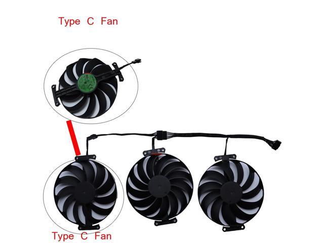 CF1010U12S 95mm C-type graphics card fan, VGA cooler, suitable for RTX 3090 24G GAMING, 3080/3080Ti 12G GAMING, and RTX 3070 8G.