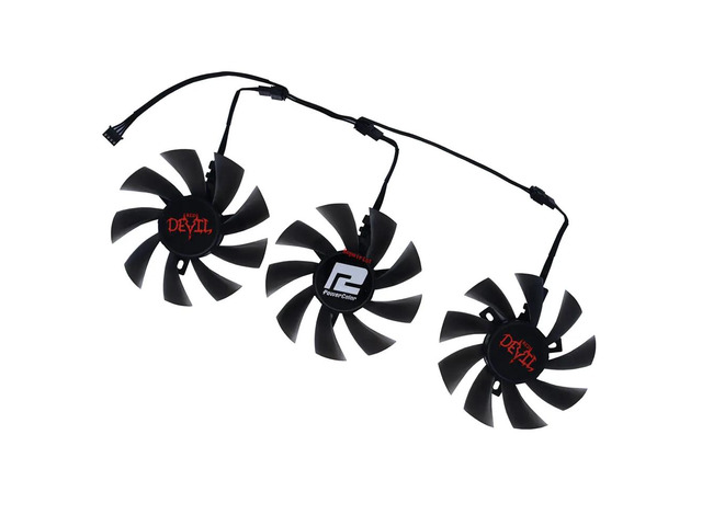 3-piece set, DIY CPU cooler, T129215BU, graphics card cooling fan, suitable for Powercolor RX 5700 XT Red Devil 8GB