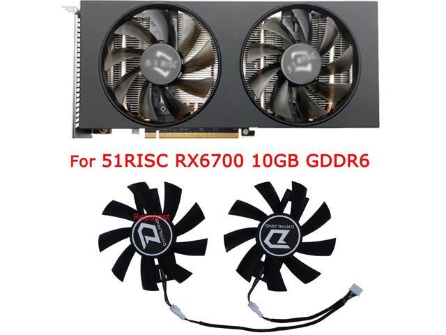 Graphics card cooler/VGA card cooling fan for 51RISC RX6700 10GB GDDR6 and 51RISC RX 5600XT 6G GDDR6, 2 units/set, GA92S2U