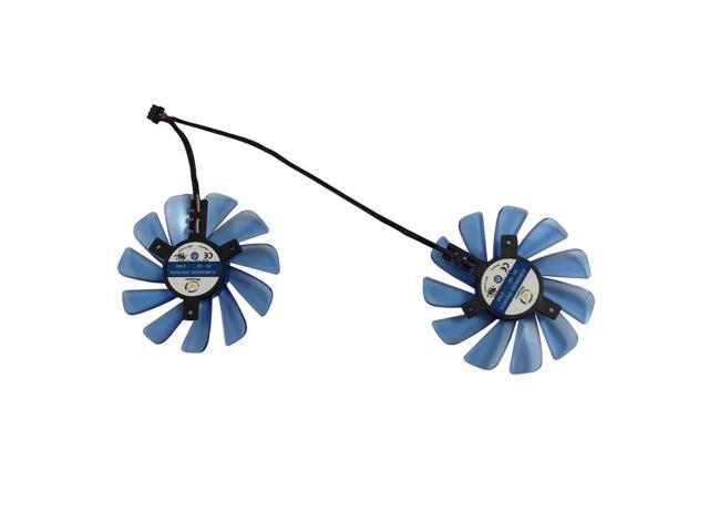 Two CF9010H12S GPU VGA cooling fans (set), replaceable for HIS RX 570 IceQ X/TURBO RX470/480 graphics cards.