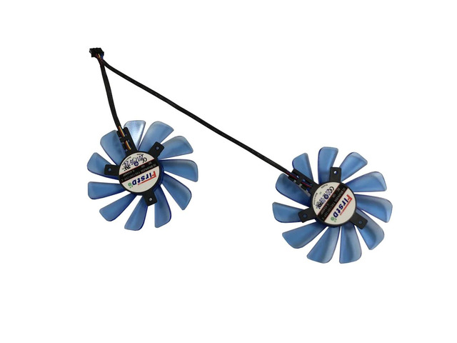 Two FDC10U12S9-C GPU VGA cooling fans (set), replaceable for HIS RX 570 IceQ X/TURBO RX470/480 graphics cards.