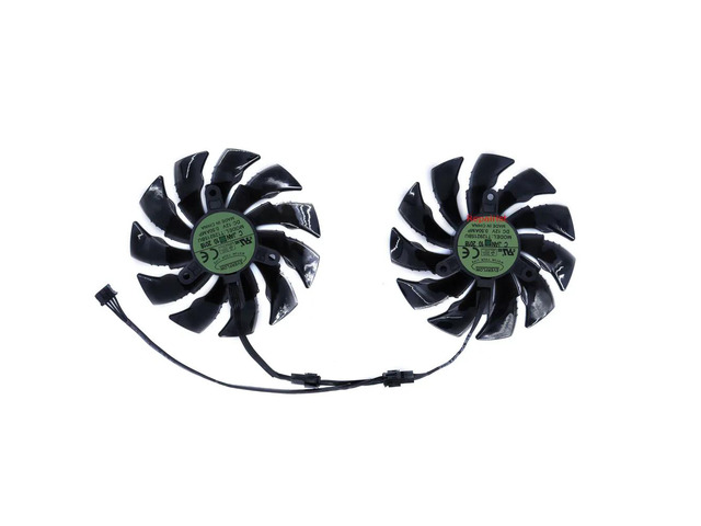 Two T129215BU DIY GPU cooling fans (set), suitable for RX VEGA 64 56 OC 8G graphics cards, can replace PLD10015S12H.