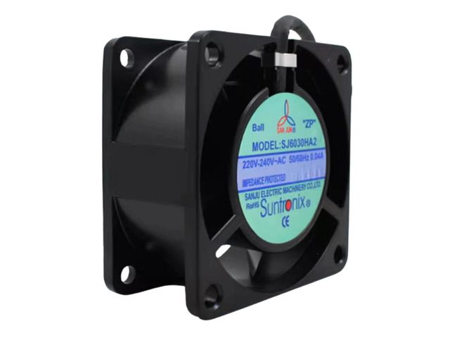 Suitable for SJ6030HA2 60x60x30mm AC 220V 240V cooling fans, 0.04A 2400RPM silent fans, suitable for industrial equipment.