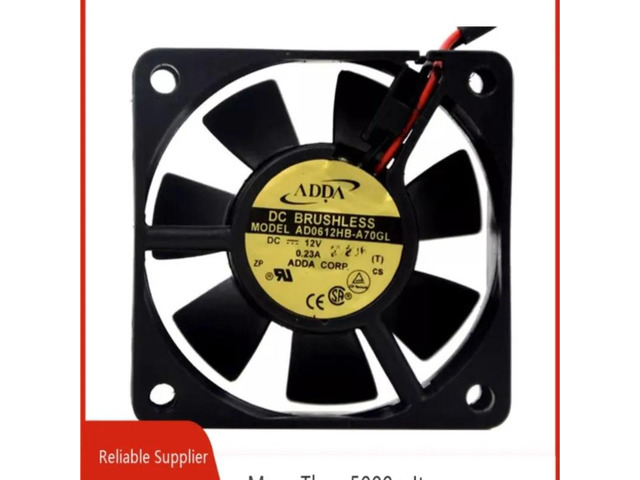 A 60mm 6cm fan (60x60x25mm) for the AD0612HB-A70GL, DC 12V, 0.23A, dual ball bearing industrial cooling fan.