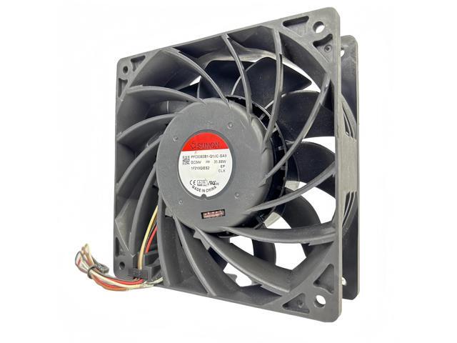 PFC0382B1-Q10C-SA9 120x120x38mm DC 24V 35.88W Industrial Cooling Fan, High-Speed Operation with Dual Ball Bearings
