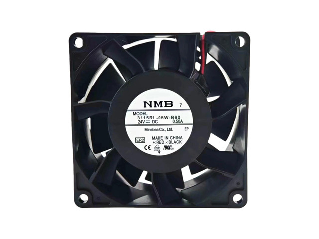 Suitable for 3115RL-05W-B60 80x80x38mm DC 24V waterproof cooling fan, 0.50A 5500RPM 75.9CFM 51dBA, IP protection rated axial fan, suitable for...