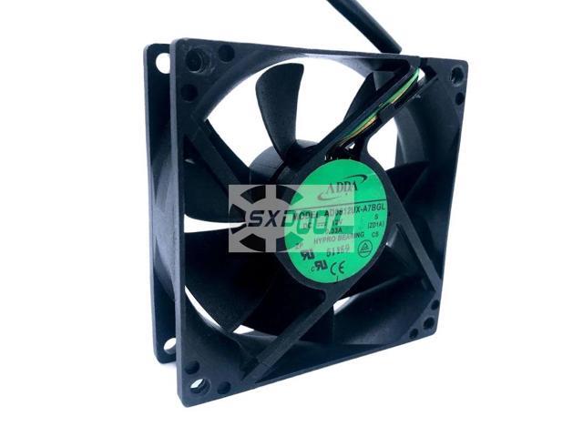8cm PWM fan for AD0812UX-A7BGL 80mm HYPRO bearing PWM fan Ultra-quiet 16dBA cooling, suitable for server/gaming PC/NAS systems