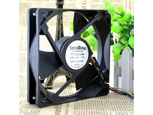 120mm fan suitable for EFC1248D 12025 48V 0.21A 4-wire PWM cooling servers, network equipment, and industrial systems.