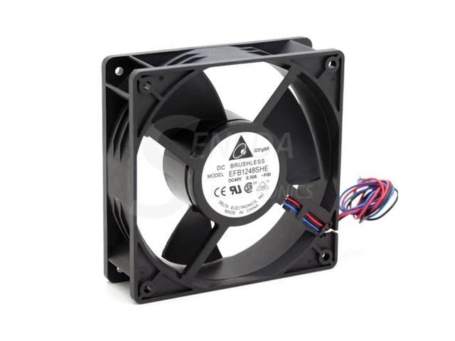 120mm server fan for EFB1248SHE-F00, DC48V 0.30A, 2-wire, dimensions 120x120x38mm, inverter cooling.