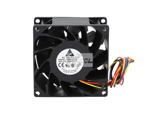 80mm high-speed fan for TFB0812UHE, high-speed 80mm PWM cooling fan, 12V 2.34A, 80x80x38mm axial fan, suitable for servers and inverters.