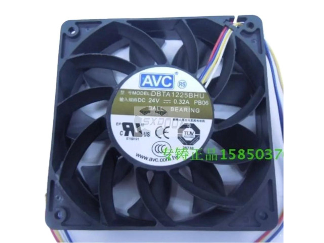 120mm fan, 12V 0.32A DC cooling fan, 4 wires, for DBTA1225BHU, suitable for industrial and server applications.