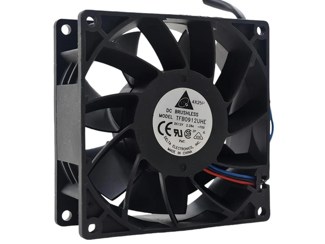 A 92mm 5000RPM high-speed fan for the TFB0912UHE-F00, DC 12V 2.28A, dimensions 92mm x 92mm x 38mm (9CM), three-wire, suitable for automotive...