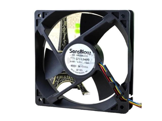 One 120mm fan, suitable for EFC1248D 12025 48V 0.21A 4-wire PWM cooling servers, network equipment, and industrial systems.