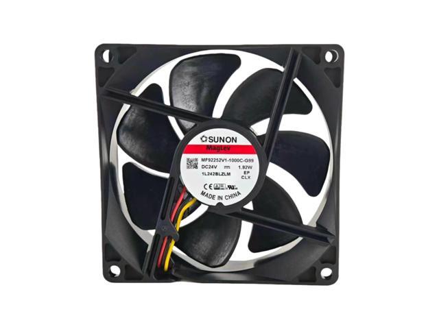 A 92x92x25mm 24V cooling fan for the MF92252V1-1000C-G99, with an airflow of 51.5 CFM and a speed of 3000 RPM (3 wires), suitable for industrial.