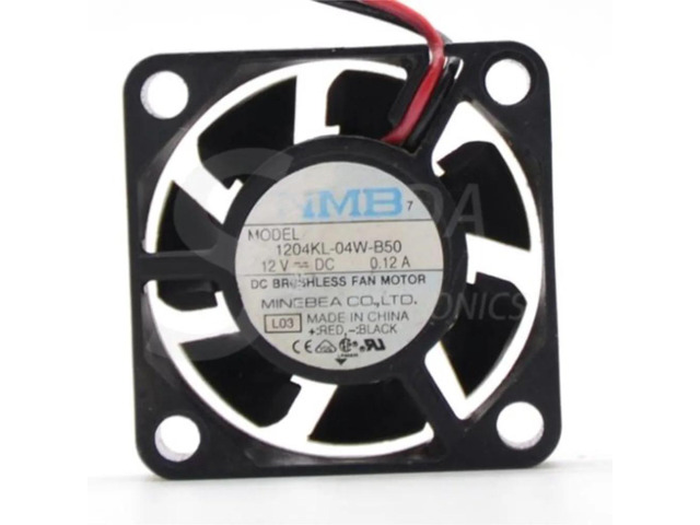 Two 3cm fans for the 1204KL-04W-B50 30mm 12V 0.12A industrial cooler 10500 RPM, 3.8 ft/min, dual ball bearings