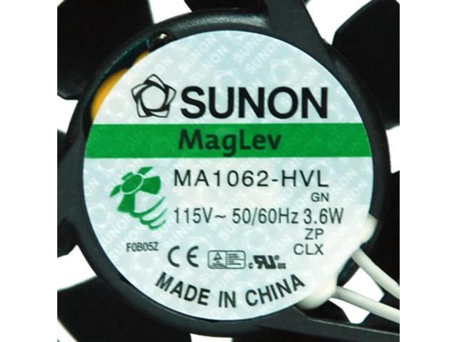 60mm fan for MA1062-HVL 6025, 6cm, AC 115V, 3.6W, dimensions 60x60x25mm, axial cooling, for industrial and server applications.