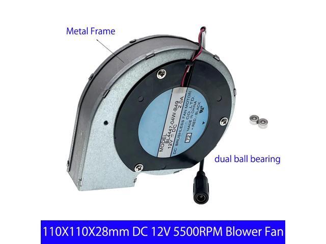 BL4447-04W-B49-71 DC 12V 2A Turbocharged Adjustable Speed Controller Fan (2-Wire Lead Fan) for Barbecue Blowers