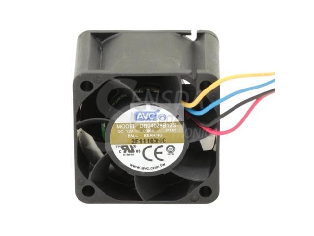 Suitable for DB04028B12S P141 CPU server cooling fan, 40mm DC 12V 0.96A, dimensions 40x40x28mm, chassis heatsink, suitable for computer systems.