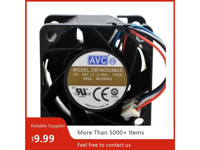 Suitable for DBTA0328B2S 40x40x32mm DC 12V 0.76A dual ball bearing industrial cooling fan