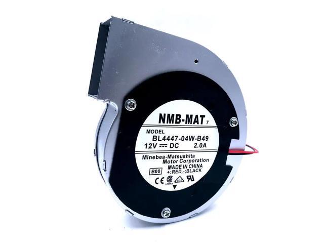 BL4447-04W-B49 11028 12V 2A 2-wire turbine centrifugal blower with metal frame, high temperature resistant.