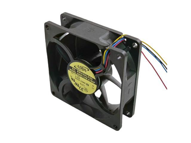 AD0812XB-A7BGP 12V 0.55A 8025 ball bearing cooling fan, 3-pin connector, 80mm high airflow, 4000RPM speed, suitable for power supplies and PC cases.