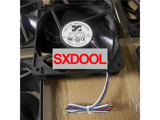One 120mm high-speed chassis fan, suitable for FD1212-DP281E 12025 12V 1.00A four-wire dual-ball heatsink.