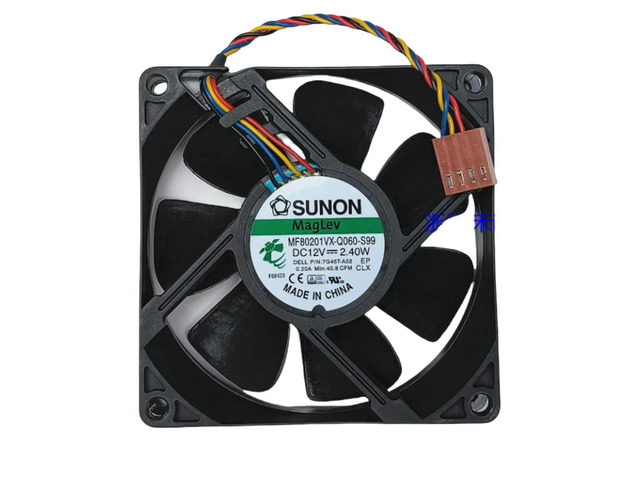 8020 8CM fan, 7G45T-A02 PWM cooling fan, MF80201VX-Q060-S99, 12V 0.20A, silent chassis fan cooler.