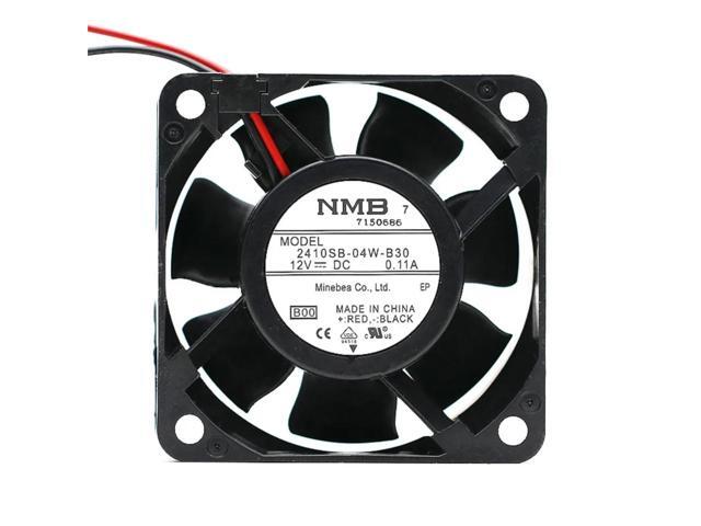 60mm 6025 fan for 2410SB-04W-B30, dimensions 60x60x25mm, 12V/0.08A, axial flow 16.9CFM airflow, 3500RPM speed, dual ball bearings,.