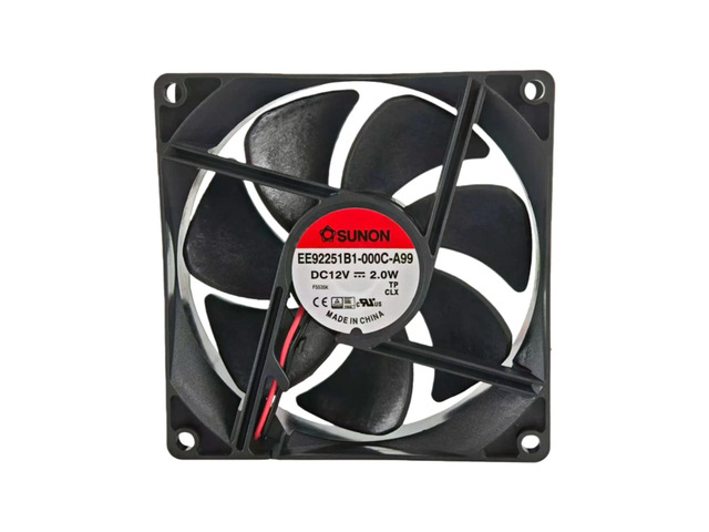 Suitable for EE92251B1-000C-A99 9225 DC12V cooling fans, airflow 51.5 CFM, speed 3000 RPM, ball bearing, suitable for computer cases and electronic...