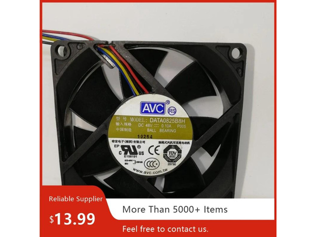 DATA0825B8H P005 8025 48V 0.10A Four-Wire Dual Ball Bearing Fan for Communication Equipment