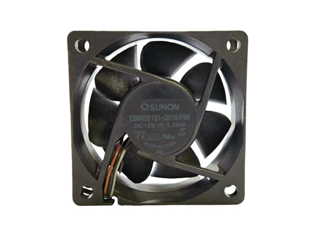 A 60x60x25mm DC 12V silent cooling fan for the EB60251S1-Q010-F99, with a speed of 4850RPM and a noise level of 27dBA. Suitable for projectors, AV...