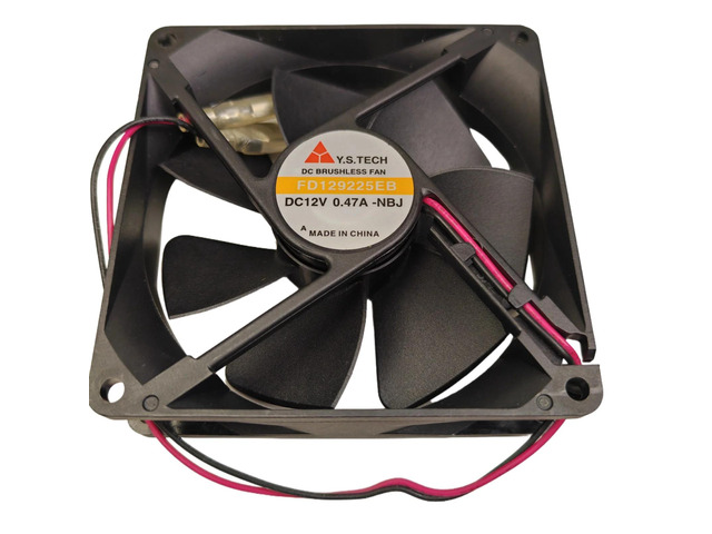 92mm x 92mm x 25mm DC 12V 0.47A cooling fan for FD129225EB, silent dual ball bearing chassis fan.