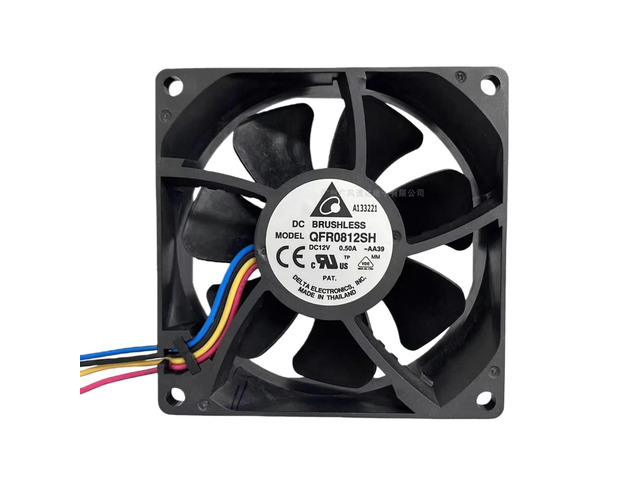 Suitable for QFR0812SH DC 12V 0.50A 80x25mm PWM cooling fan, 4-wire dual ball bearing, suitable for server/industrial equipment.