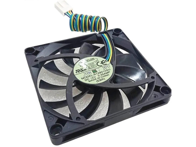 8CM 8010 Fan 4-Wire Temperature Control R128010SU 12V 0.35A 80mm x 10mm Ultra-thin Heatsink