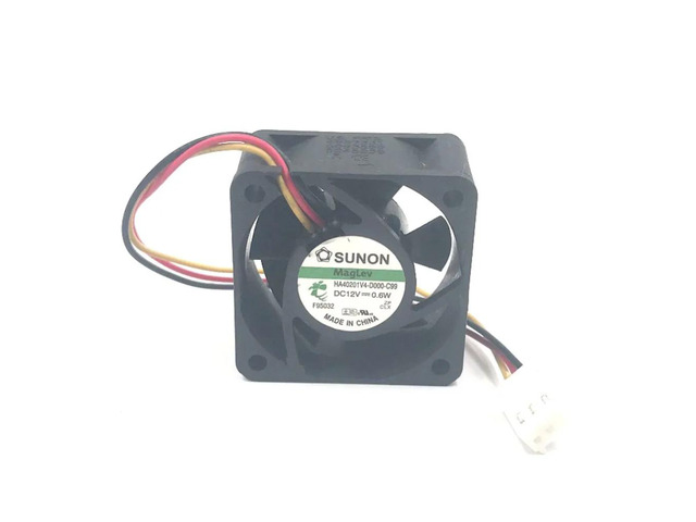 4cm axial fan for HA40201V4-D000-C99, 40mm, 12V, 0.6W, three-wire silent cooling.