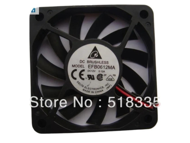 Suitable for EFB0612MA 6CM 60MM 6*6*1CM 60*60*10MM 6010 DC12V 0.12A dual-channel dual-roll fan