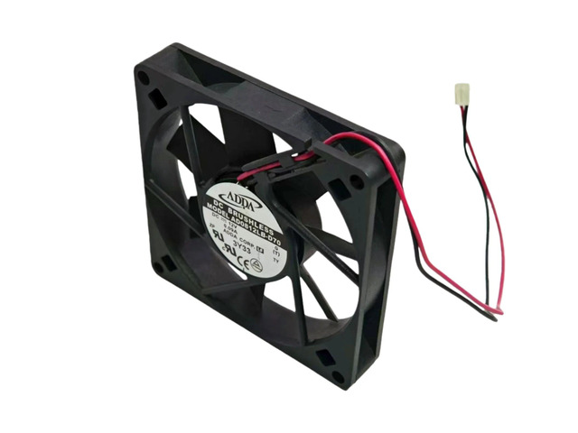 80mm DC 12V fan for AD0812LB-D70, 80x80x15mm, dual ball bearing cooling fan, 2000RPM speed, 32CFM airflow, model 8015.